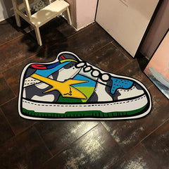 Thickened Sneakers Rug 60x110cm Irregular Cartoon Shoe Shape Floor Mat