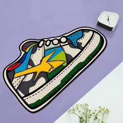 Thickened Sneakers Rug 60x110cm Irregular Cartoon Shoe Shape Floor Mat