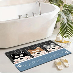 Diatom Mud Foot Mat Bath Mat Carpet Non Slip Bathroom Rug