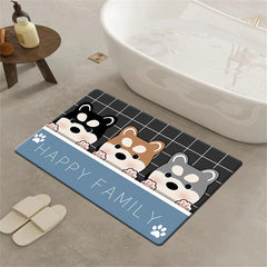 Diatom Mud Foot Mat Bath Mat Carpet Non Slip Bathroom Rug