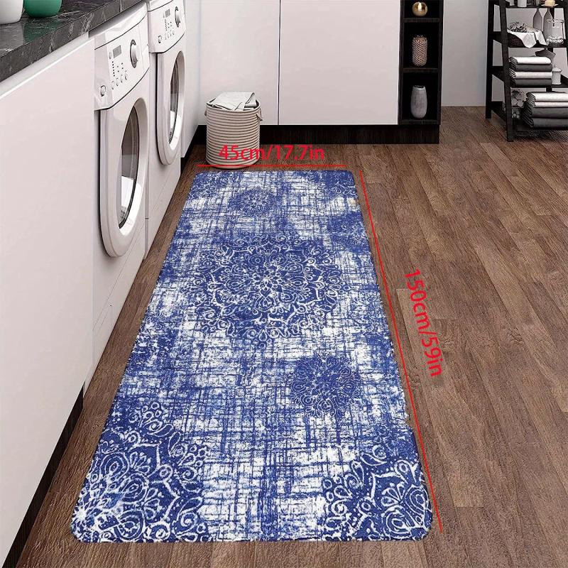 Boho Floor Mat Laundry Room Absorbent Non-slip Decorative Rug Soft