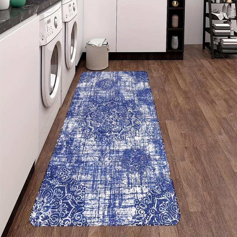 Boho Floor Mat Laundry Room Absorbent Non-slip Decorative Rug Soft