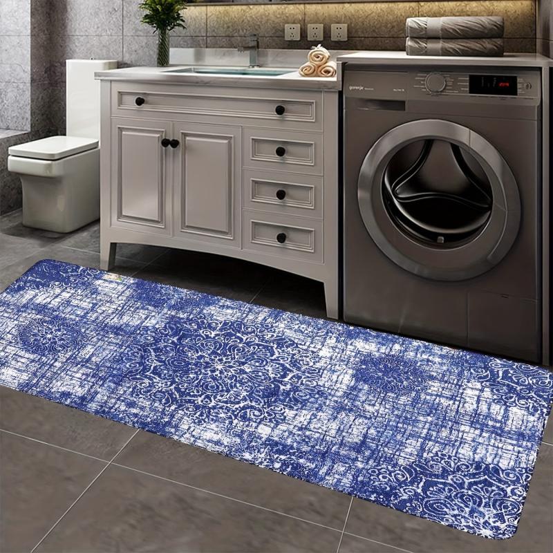 Boho Floor Mat Laundry Room Absorbent Non-slip Decorative Rug Soft