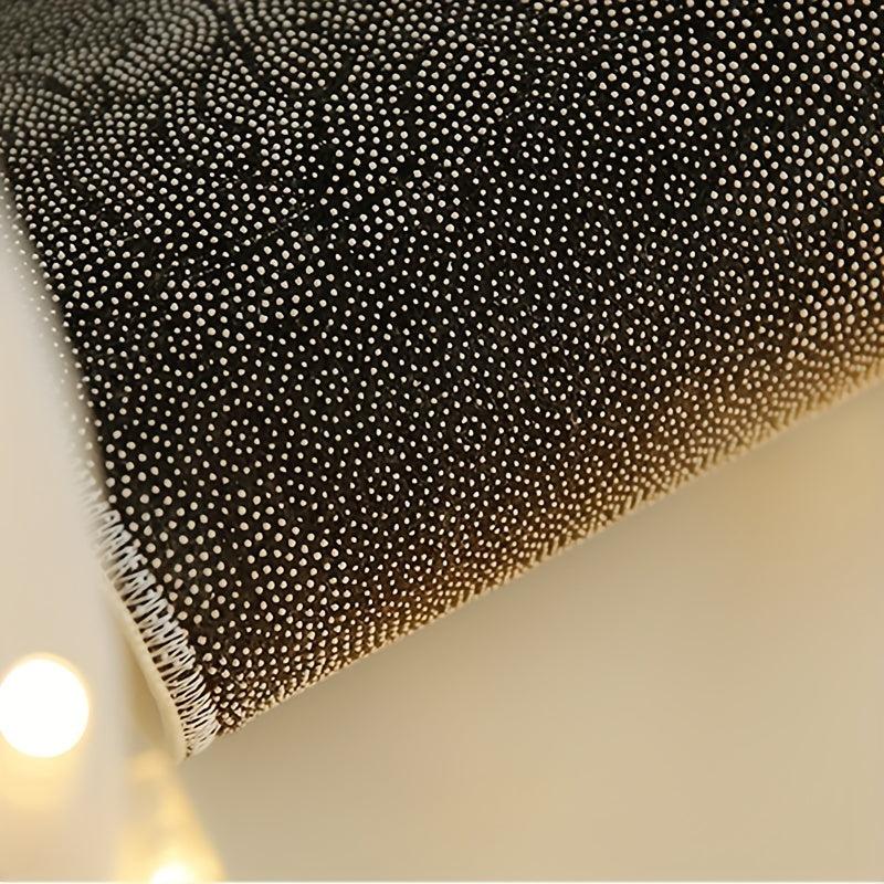 Soft Wool Pile Bedroom Rug, Cozy Furry Round Rug for Kids Room