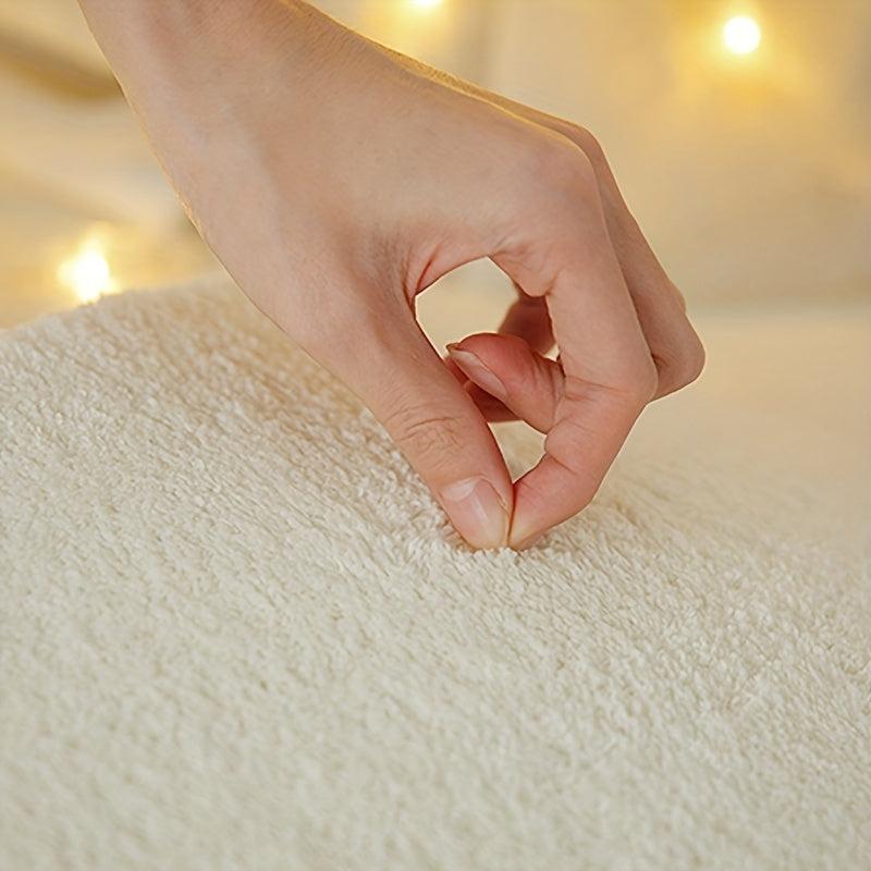 Soft Wool Pile Bedroom Rug, Cozy Furry Round Rug for Kids Room