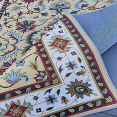 Vintage Floral Area Rug Non-slip Soft Polyester Fiber Mat