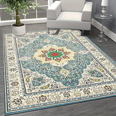 Floral Shaggy Vintage Area Rug Non Slip Waterproof Machine Washable Carpet