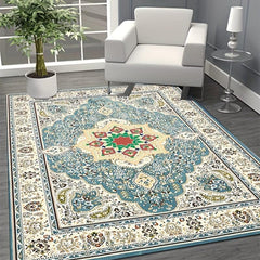 Floral Shaggy Vintage Area Rug Non Slip Waterproof Machine Washable Carpet