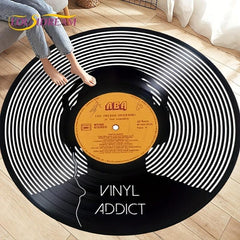 Classical Music Vinyl Record Round Rug Living Room Decoration Soft Floor Mat