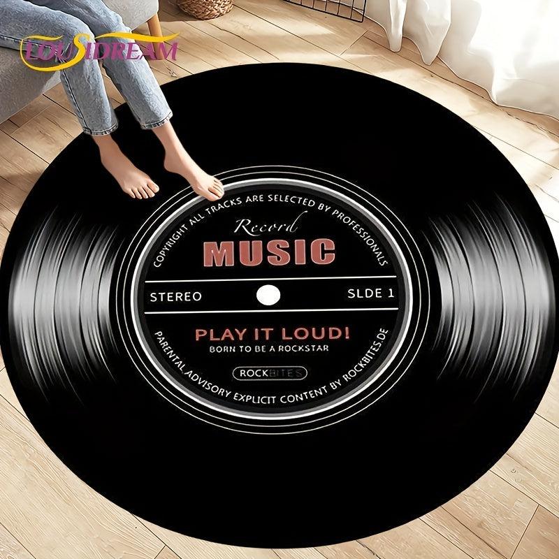Classical Music Vinyl Record Round Rug Living Room Decoration Soft Floor Mat