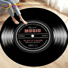 Classical Music Vinyl Record Round Rug Living Room Decoration Soft Floor Mat