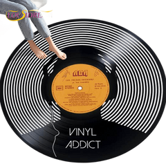 Classical Music Vinyl Record Round Rug Living Room Decoration Soft Floor Mat