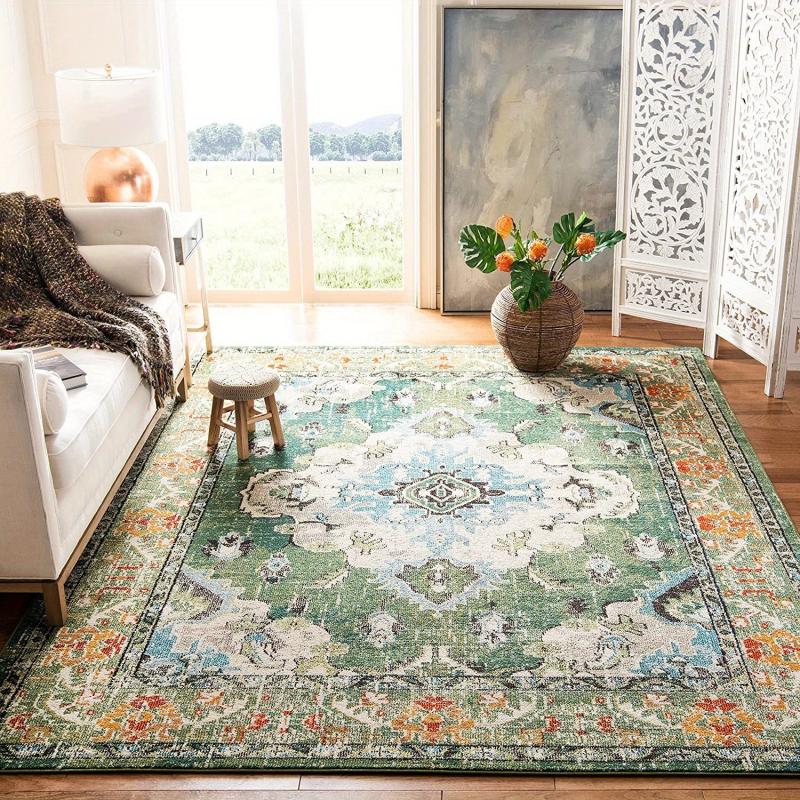 Bohemian Tribal Area Rug Soft Non Slip Washable Entry Doormat and Bathroom Mat