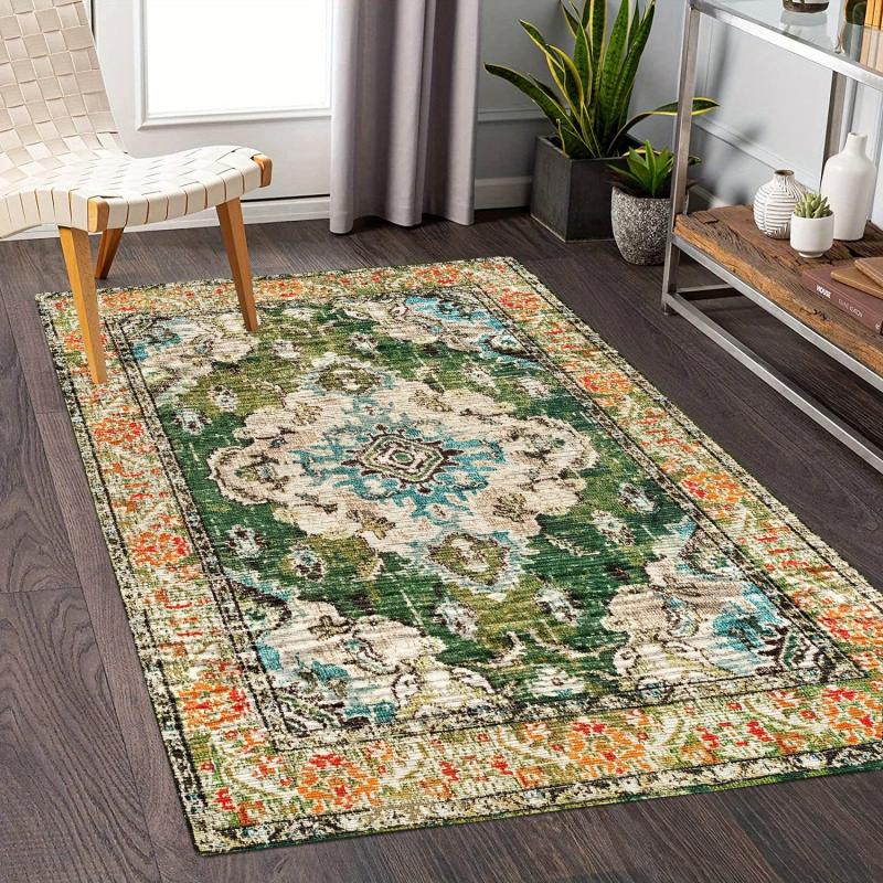 Bohemian Tribal Area Rug Soft Non Slip Washable Entry Doormat and Bathroom Mat