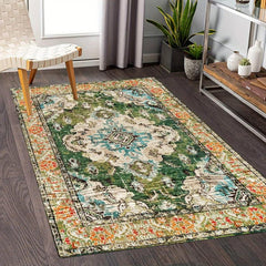 Bohemian Tribal Area Rug Soft Non Slip Washable Entry Doormat and Bathroom Mat