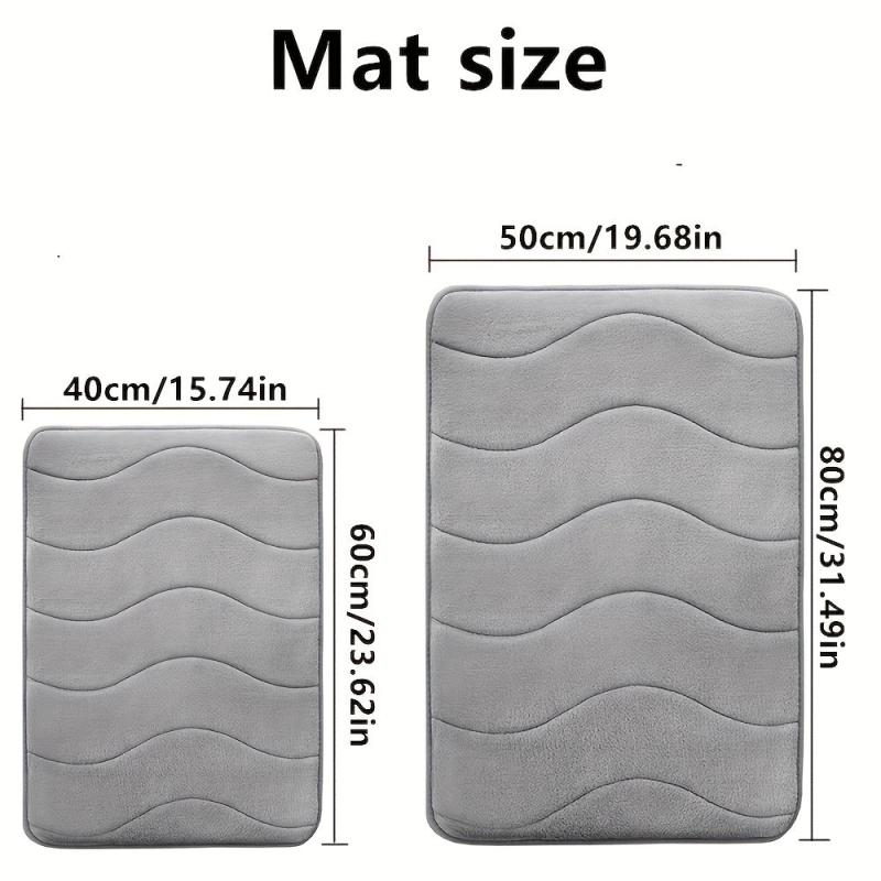 Soft Memory Foam Bath Mat Non-Slip Absorbent