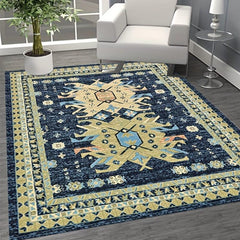 Vintage Bohemian Area Rug for Home Office