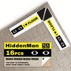 16pcs Reusable Carpet Stickers Double Sided Washable Rug Grips