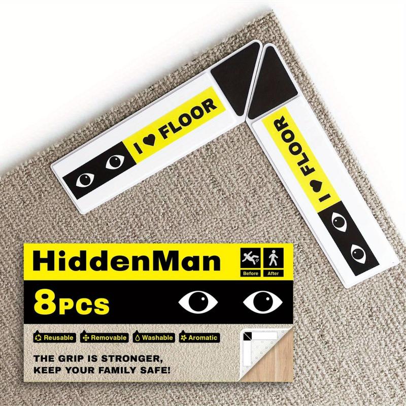 16pcs Reusable Carpet Stickers Double Sided Washable Rug Grips