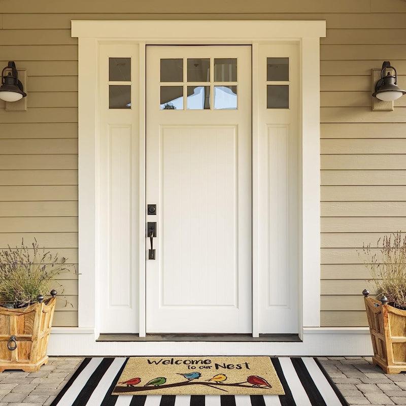 Natural Welcome Doormat Easy to Clean Entry Mat Outdoor and Indoor Uses