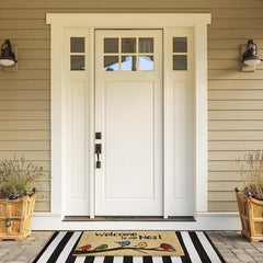 Natural Welcome Doormat Easy to Clean Entry Mat Outdoor and Indoor Uses