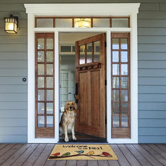 Natural Welcome Doormat Easy to Clean Entry Mat Outdoor and Indoor Uses