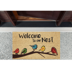Natural Welcome Doormat Easy to Clean Entry Mat Outdoor and Indoor Uses