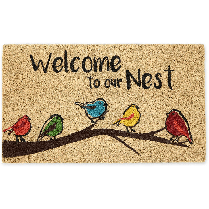 Natural Welcome Doormat Easy to Clean Entry Mat Outdoor and Indoor Uses