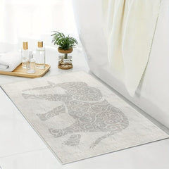 Soft Non Slip Elephant Bath Mat for Indoor Use