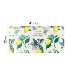 Anti Fatigue Kitchen Floor Mat Lemon Pattern Non Slip Rug