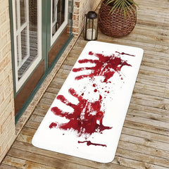 Halloween Bath Mat Bloody Handprint Gag Gift Non Slip Rug