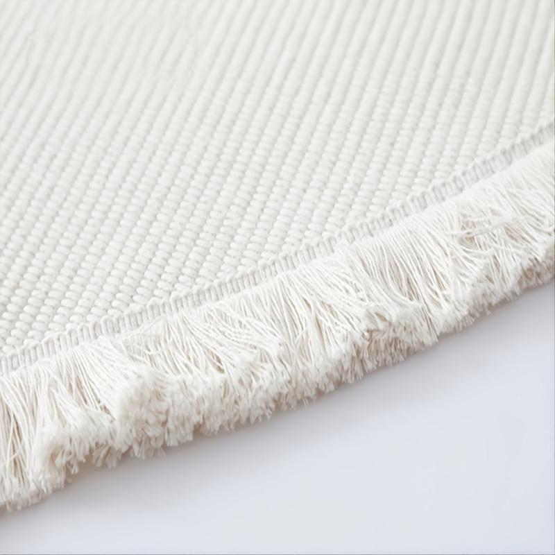 Tassel Woven Carpet Non slip Bedroom Carpet Home Decor