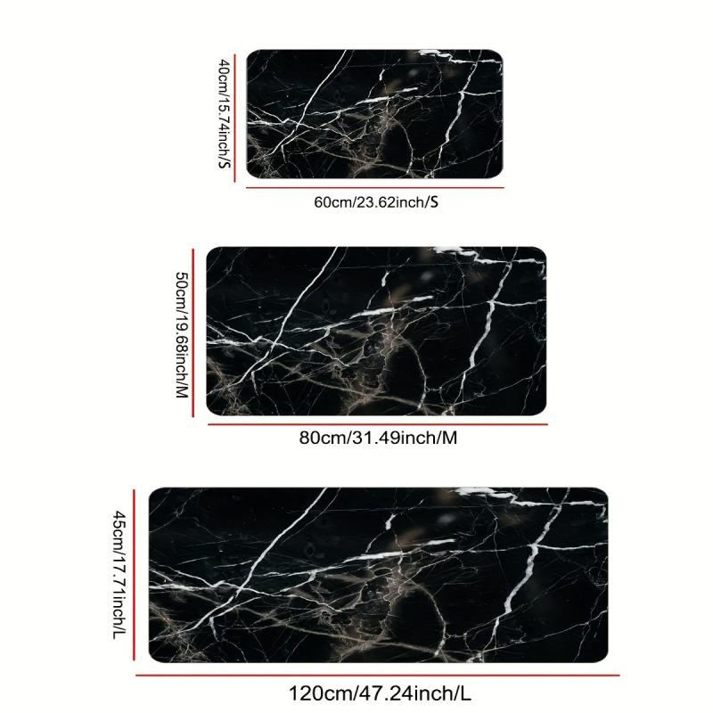 Marble Abstract Area Rug Non Slip Floor Rug Runner Washable Carpet Mat