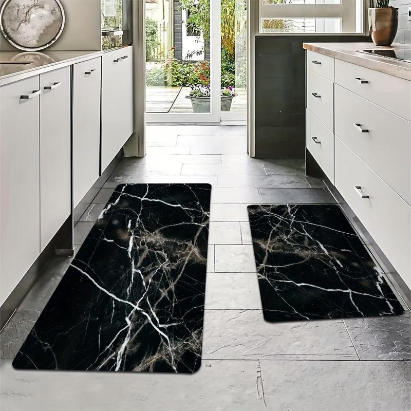 Marble Abstract Area Rug Non Slip Floor Rug Runner Washable Carpet Mat