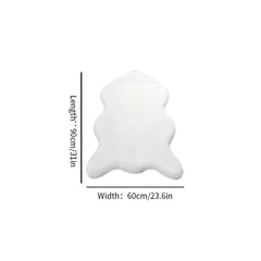 Soft Faux Fur Fish Shaped Bedroom Rug Non Slip Mat for Home and Office