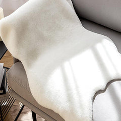 Soft Faux Fur Fish Shaped Bedroom Rug Non Slip Mat for Home and Office