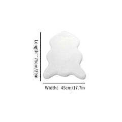 Soft Faux Fur Fish Shaped Bedroom Rug Non Slip Mat for Home and Office