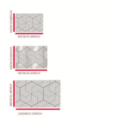 Geometric Pattern Bath Rug Absorbent Non-slip Bath Mat Diatom Mud Material