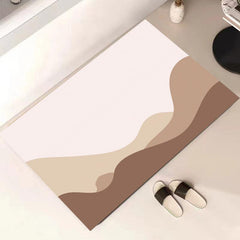 Graphic Printed Non-slip Bath Rug - Diatom Mud Material Shower Carpet