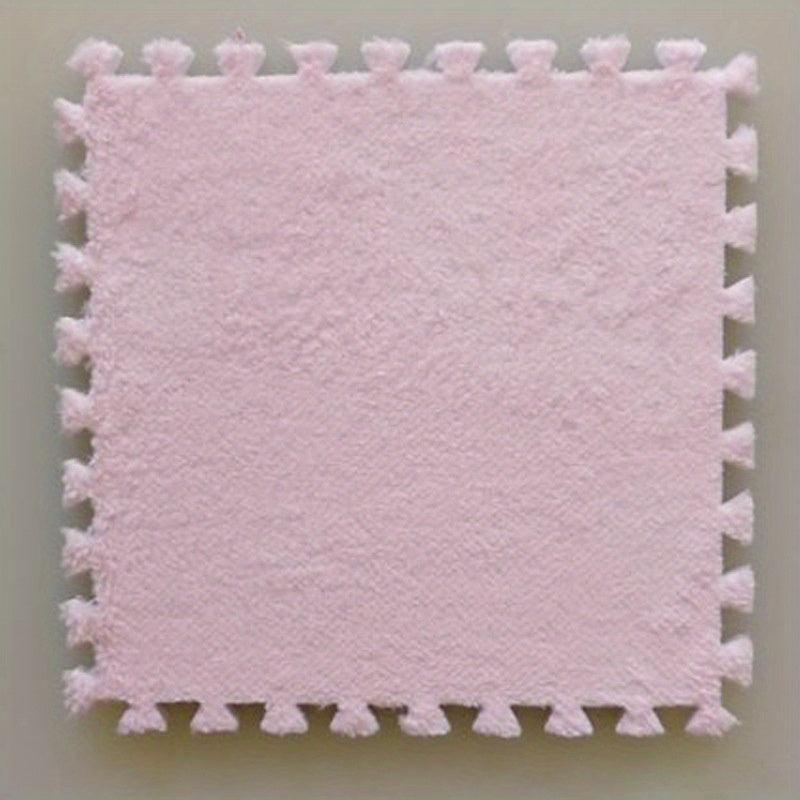 6pcs Plush Puzzle Foam Floor Mat Bay Window Mat Seat Mat Square