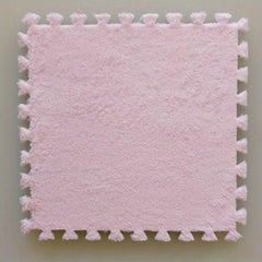 6pcs Plush Puzzle Foam Floor Mat Bay Window Mat Seat Mat Square