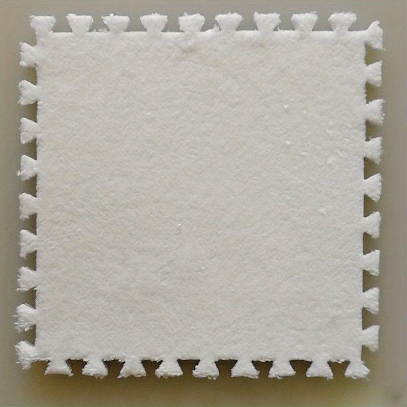 6pcs Plush Puzzle Foam Floor Mat Bay Window Mat Seat Mat Square