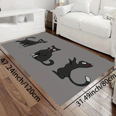 Cat Print Doormat Absorbent Bathroom Carpet Kitchen Mat Bath Mat
