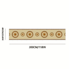 Artistic Moroccan Hallway Rug Soft Non Slip Washable Staircase Rug