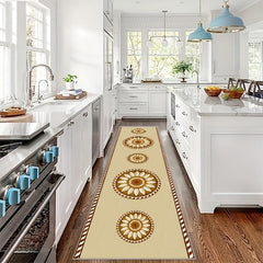 Artistic Moroccan Hallway Rug Soft Non Slip Washable Staircase Rug