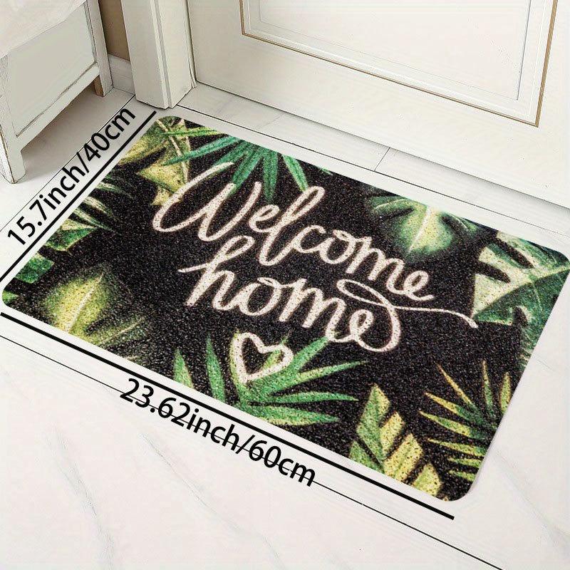 Green Leaves Welcome Home Bathroom Rug Kitchen Floor Mat