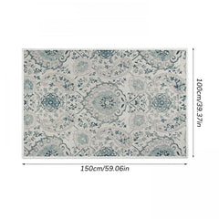 Vintage Boho Area Rug Stain Resistant Floral Living Room Bedroom Mat