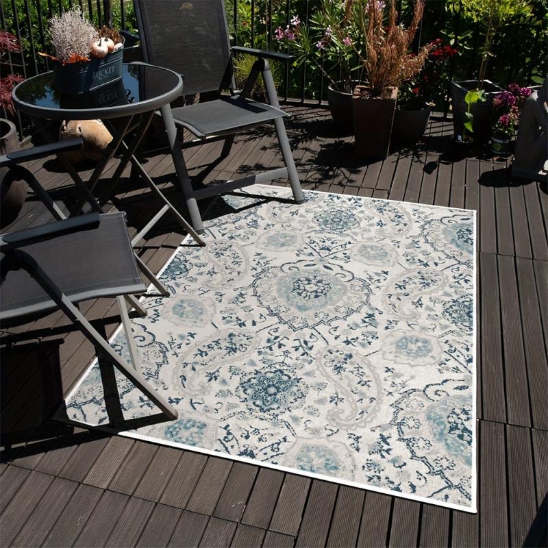 Vintage Boho Area Rug Stain Resistant Floral Living Room Bedroom Mat
