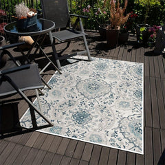 Vintage Boho Area Rug Stain Resistant Floral Living Room Bedroom Mat