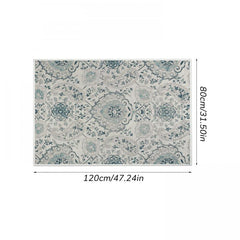 Vintage Boho Area Rug Stain Resistant Floral Living Room Bedroom Mat